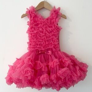 POPATU EUC Hot Pink Full Ruffle Tutu Party Dress
